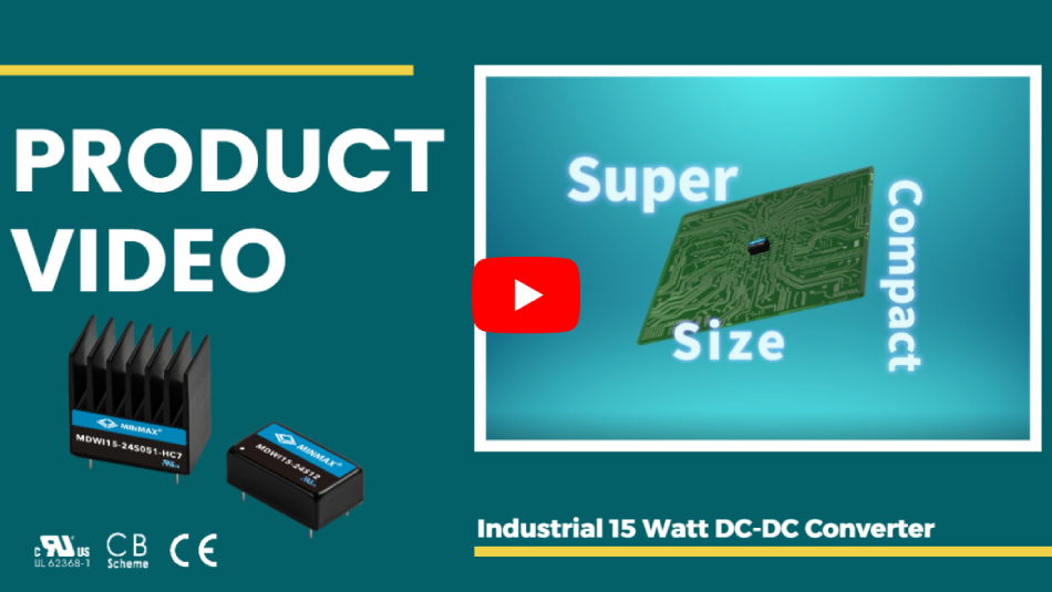 産業用 DIP-16 パッケージ 15 ワット DC-DC コンバータ｜小さい、小さい、最小より小さい